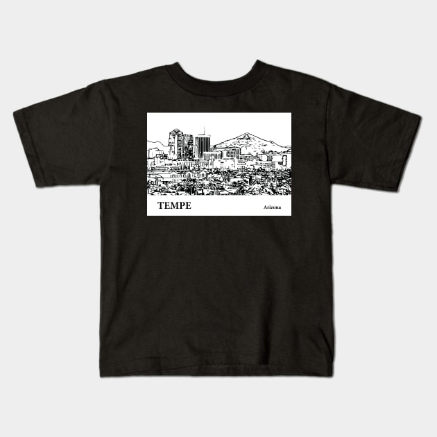 Tempe - Arizona Kids T-Shirt by Lakeric